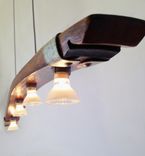 Saba, Recycled Wine Barrel Stave Pendant Light, Kitchen Island Light 5 small