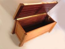 Venice Chest, Solid Oak Trunk, Large Bench Made With Recycled Wood From Wine Fermentation Barrels 2 small