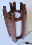 The Castle, Recycled Oak Wine Barrel Staves Lamp, Shoji Paper 2 small