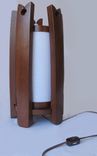 The Castle, Recycled Oak Wine Barrel Staves Lamp, Shoji Paper 3 small