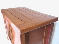 Elf, Small Oak Cabinet Bench Recycled Wine Fermentation Tanks, Shoe Storage 3 small