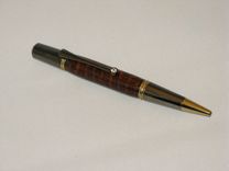 Snakewood Ballpoint Pen With Black Titanium Hardware 1 small