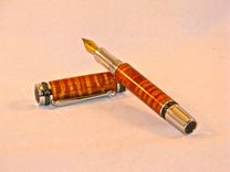 Figured Hawaiian Koa Fountain Pen- Handmade Wooden Pen 4 small