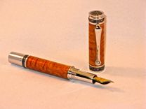 Figured Hawaiian Koa Fountain Pen- Handmade Wooden Pen 2 small