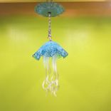 Jellyfish Pendant Light - Turquoise Jellyfish - Blown Glass Lighting - Art Glass Chandelier 5 small
