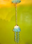 Jellyfish Pendant Light - Turquoise White Jellyfish - Blown Glass Lighting - Art Glass Chandelier 2 small