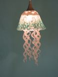 Jellyfish Pendant Light - Turquoise White Jellyfish - Blown Glass Lighting - Art Glass Chandelier 2 small