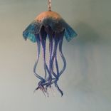 Blown Glass Chandelier Jellyfish Light - Art Glass Lighting - Chandelier - Lighting 3 small