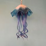 Blown Glass Chandelier Jellyfish Light - Art Glass Lighting - Chandelier - Lighting 5 small