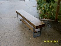 Farmhouse Bench With Steel Legs And A Shelve 4', Coffee Table, Entry Bench 4 small