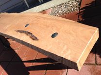 Custom Maple Slab Bench With Finished Live Edge 2 small