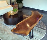 Custom Black Walnut Slab Bench Or Coffee Table With Live Edge 5 small