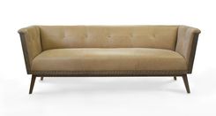 Manhattan Sofa - Reclaimed Wood, Leather - Plush Style And Comfort 1 small