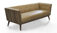 Manhattan Sofa - Reclaimed Wood, Leather - Plush Style And Comfort 2 small