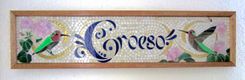 Art Glass Mosaic Wall Art - Croeso (Welcome) 2 small
