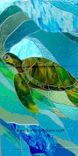 Stained Glass Sidelight Window - Na Honu I Ka Poli O Ke Kai (Turtle In The Heart Of The Sea) 1 small