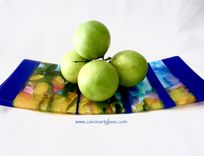 Fused Glass Plate - Big Sur 4 small