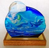 Fused Glass Accent Light - C'est La Lune (It's The Moon) 2 small