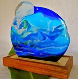 Fused Glass Accent Light - C'est La Lune (It's The Moon) 1 small
