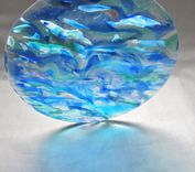 Fused Glass Table Top Insert: Ocean 3 small