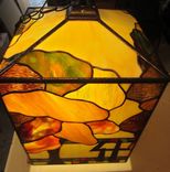 Stained Glass Front Porch Pendant Light-  Autumn Oak 2 small