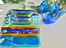 Fused Glass Candle Bridge - E Ala E 3 small