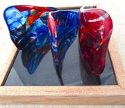 Fused Glass Table Sculpture:  Hoe A Mau - Room For New Growth 4 small