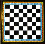 Art Glass Mosaic Chess Board - Mexican Bobbles  1 small