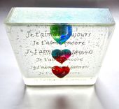 Cast Glass - Three Hearts 3 small