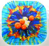 Fused Glass Platter - Starburst 2 small