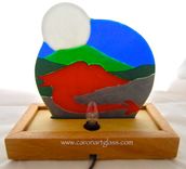 Fused Glass Accent Light - Sleeping Dragon 5 small
