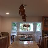 Stained Glass Barrel Pendant Light- Forget Me Knot 4 small