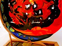 Fused Glass Table Sculpture - Year Of The Dragon 2 small