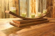 Rustic Reclaimed Bent Wood Candle Holders - Votive 3 small