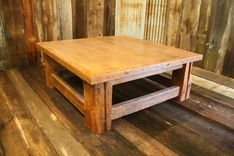 Rustic Reclaimed Barnwood Coffee Table 1 small
