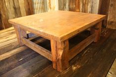 Rustic Reclaimed Barnwood Coffee Table 3 small