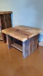 Rustic Reclaimed Barnwood Coffee + End Table Set 2 small