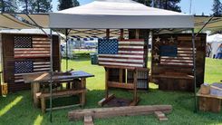 One Of A Kind Us Flags Made From Reclaimed Barnwood!! 1 small