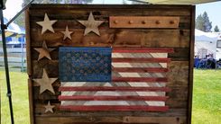 One Of A Kind Us Flags Made From Reclaimed Barnwood!! 2 small