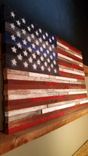 One Of A Kind Us Flags Made From Reclaimed Barnwood!! 3 small