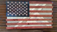 One Of A Kind Us Flags Made From Reclaimed Barnwood!! 4 small