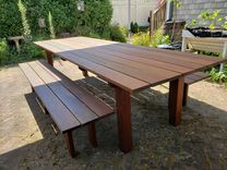 Outdoor Dining Table And Benches 1 small