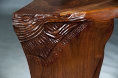 Abstract Organic Expressionism In Furniture™  Walnut Coffee Table With Matching End Tables 3 small