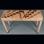 Abstract Illusionism In Furniture™ Exotic Wood Console Table 6 small