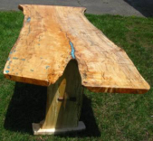 Single Slab Maple Dining Table 1 small