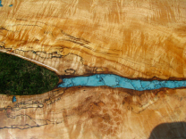 Single Slab Maple Dining Table 4 small