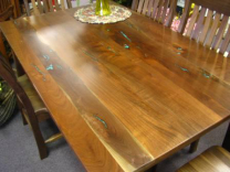 Walnut Shaker Table With Chrysacola Inlays 2 small