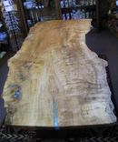 Red Maple Live Edge Burl Single Slab Dining Table 1 small