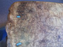 Red Maple Live Edge Burl Single Slab Dining Table 3 small