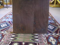 Red Maple Live Edge Burl Single Slab Dining Table 4 small